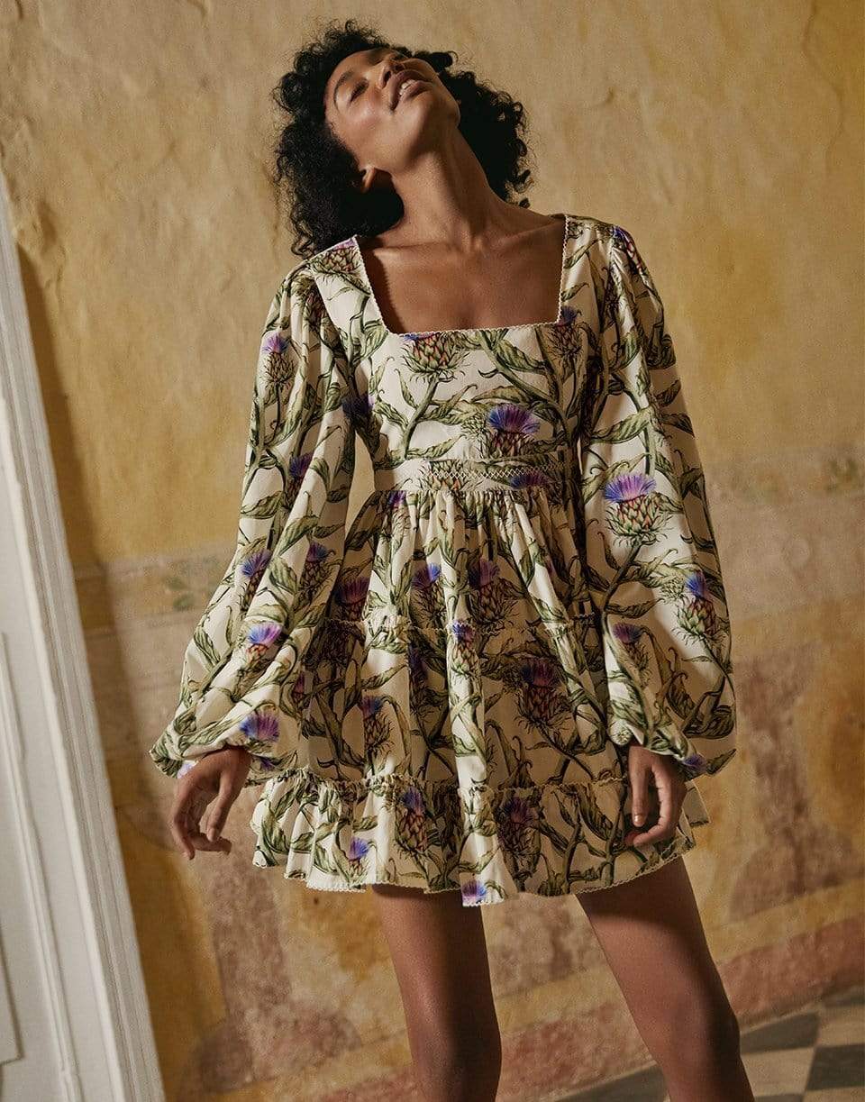 AGUA BY AGUA BENDITA-Avena Long Sleeve Mini Dress-