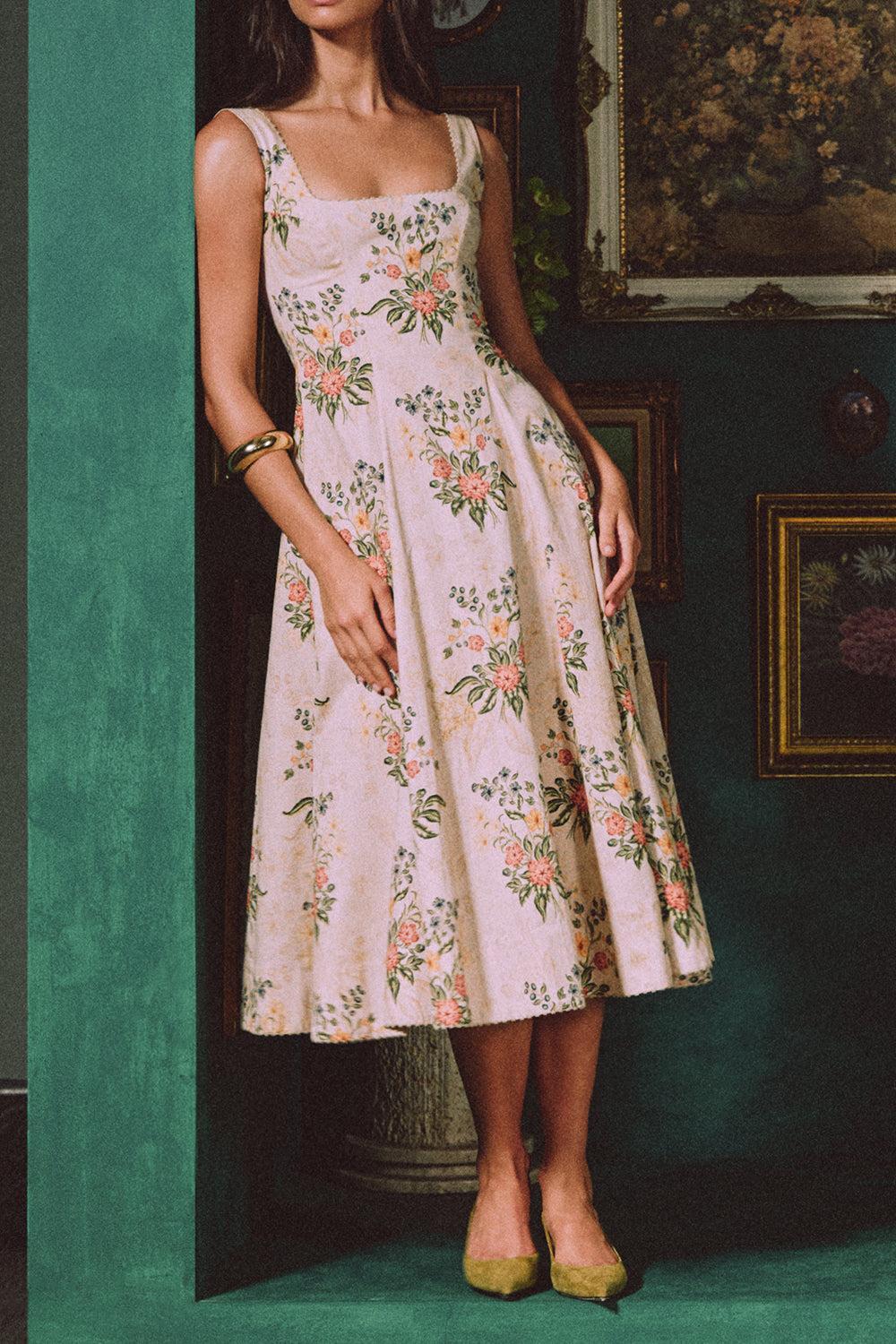 Pistilo Isolda Midi Dress-FLORAL-XS-CLOTHINGDRESSCASUAL-AGUA BY AGUA BENDITA