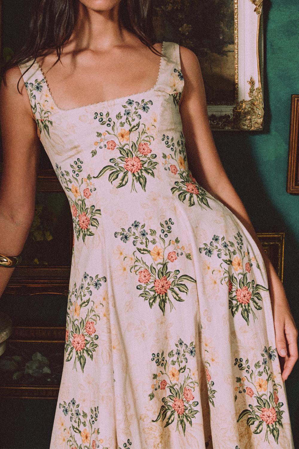 Pistilo Isolda Midi Dress-FLORAL-XS-CLOTHINGDRESSCASUAL-AGUA BY AGUA BENDITA
