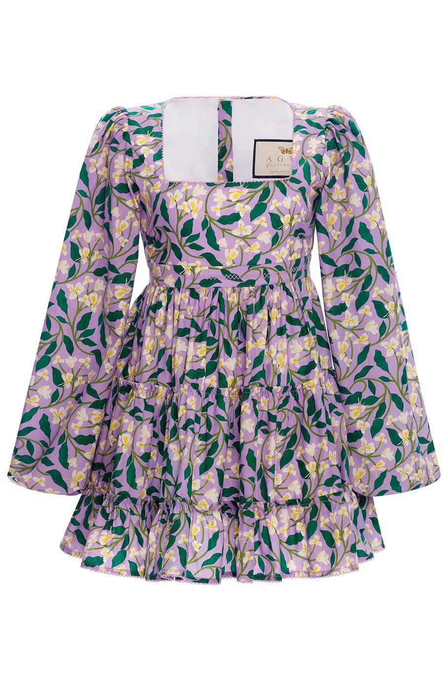AGUA BY AGUA BENDITA-Avena Long Sleeve Mini Dress-