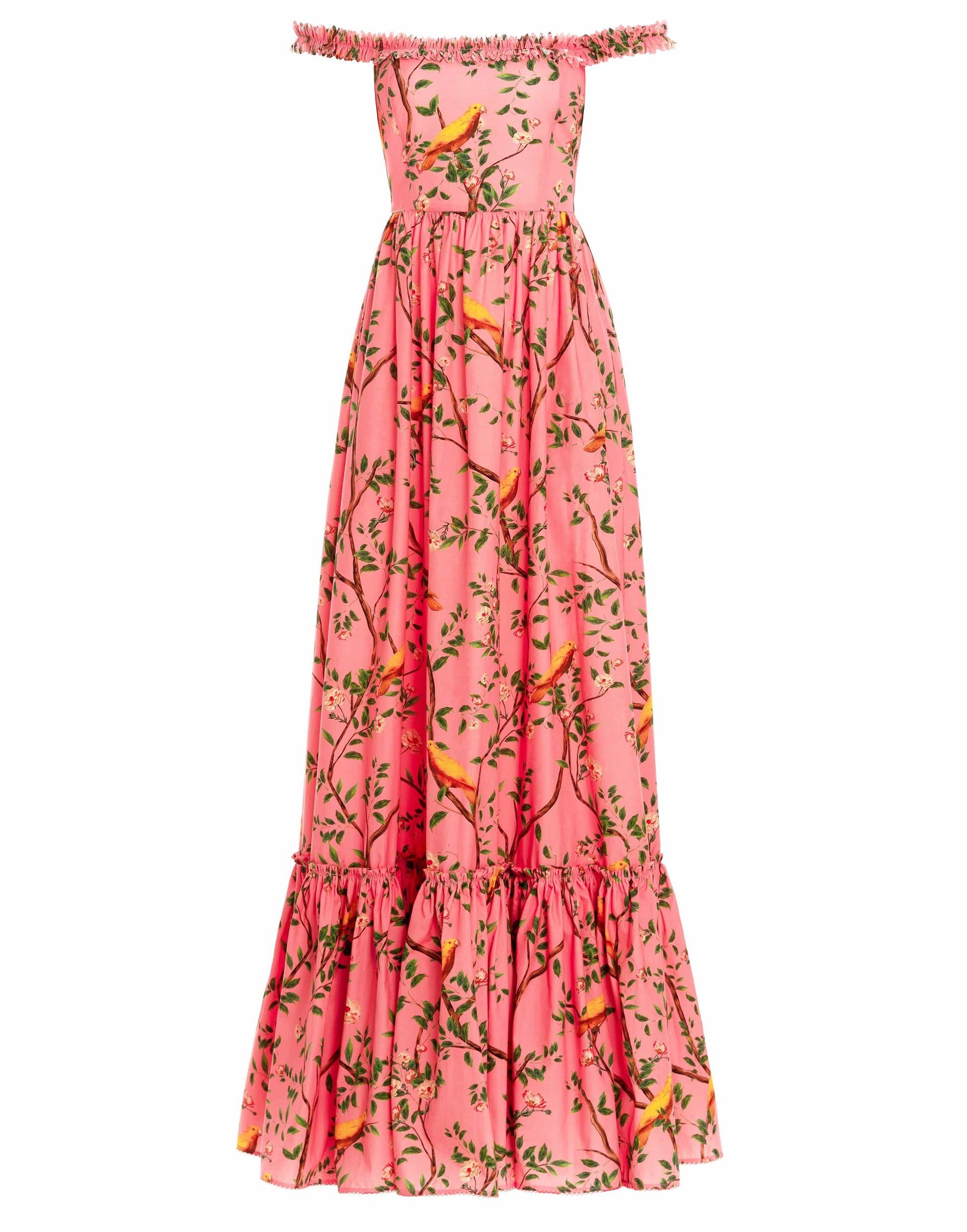 AGUA BY AGUA BENDITA-Achiote Off Shoulder Maxi Dress-