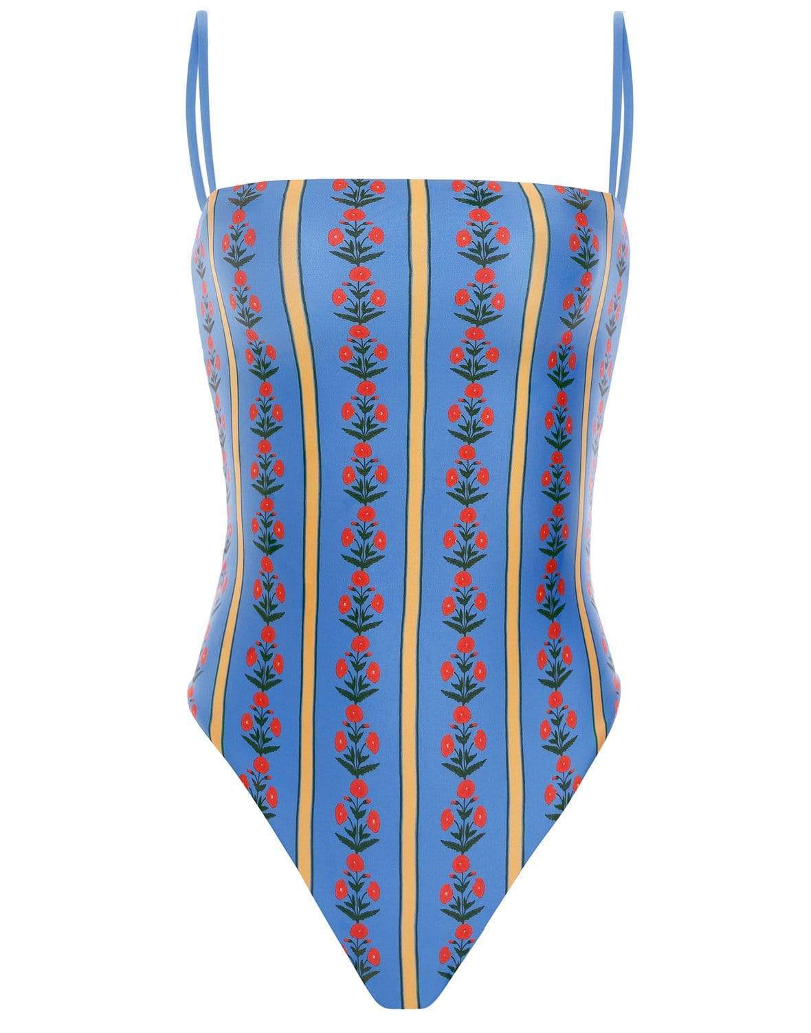 AGUA BY AGUA BENDITA-Durazno Carmina Embroidered One-Piece Swimsuit-
