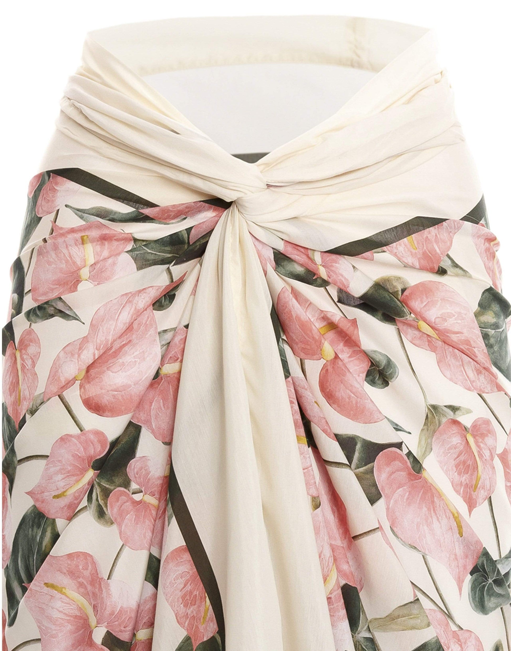AGUA BY AGUA BENDITA-Silk Lavanda Pareo-CREMA