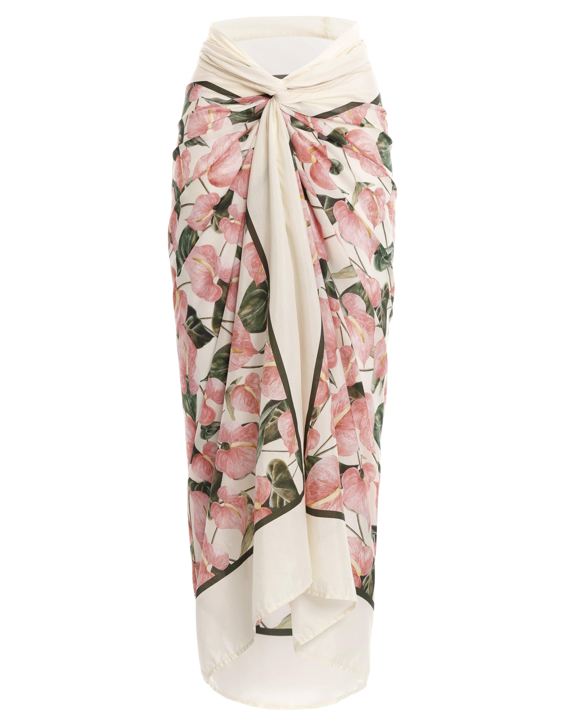 AGUA BY AGUA BENDITA-Silk Lavanda Pareo-CREMA