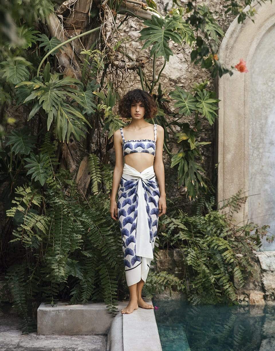 AGUA BY AGUA BENDITA-Olmo Printed Bikini Top-