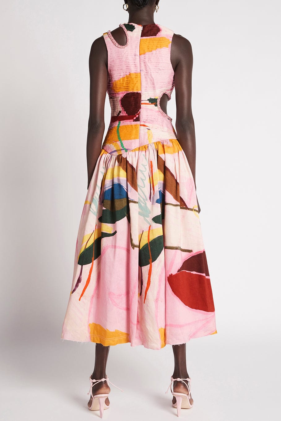 AJE-Jolie Abstract Cut Out Midi Dress-