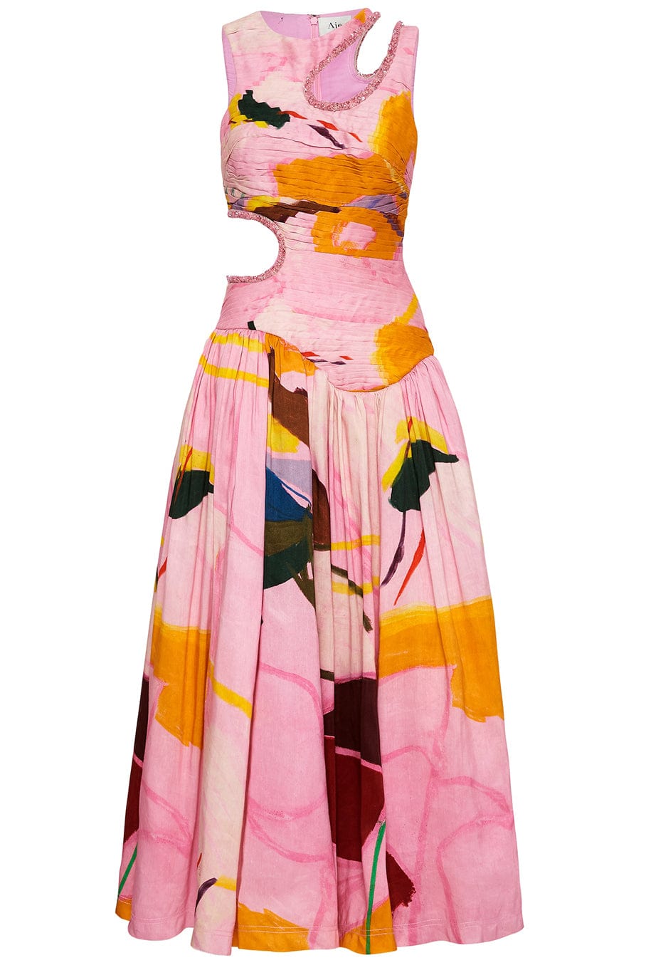 AJE-Jolie Abstract Cut Out Midi Dress-