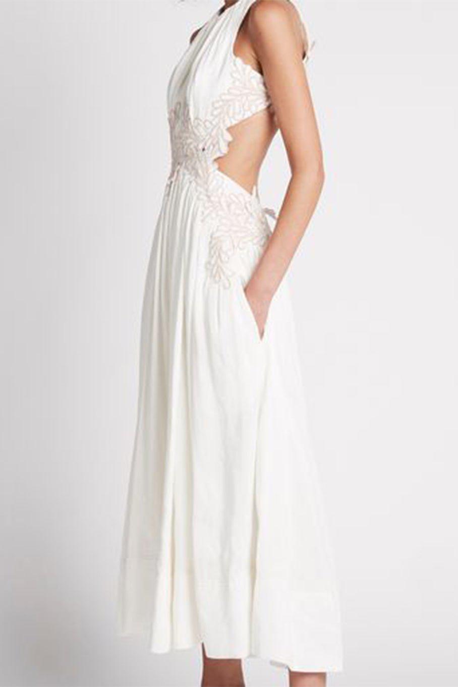 AJE-Botanical Trim Midi Dress-
