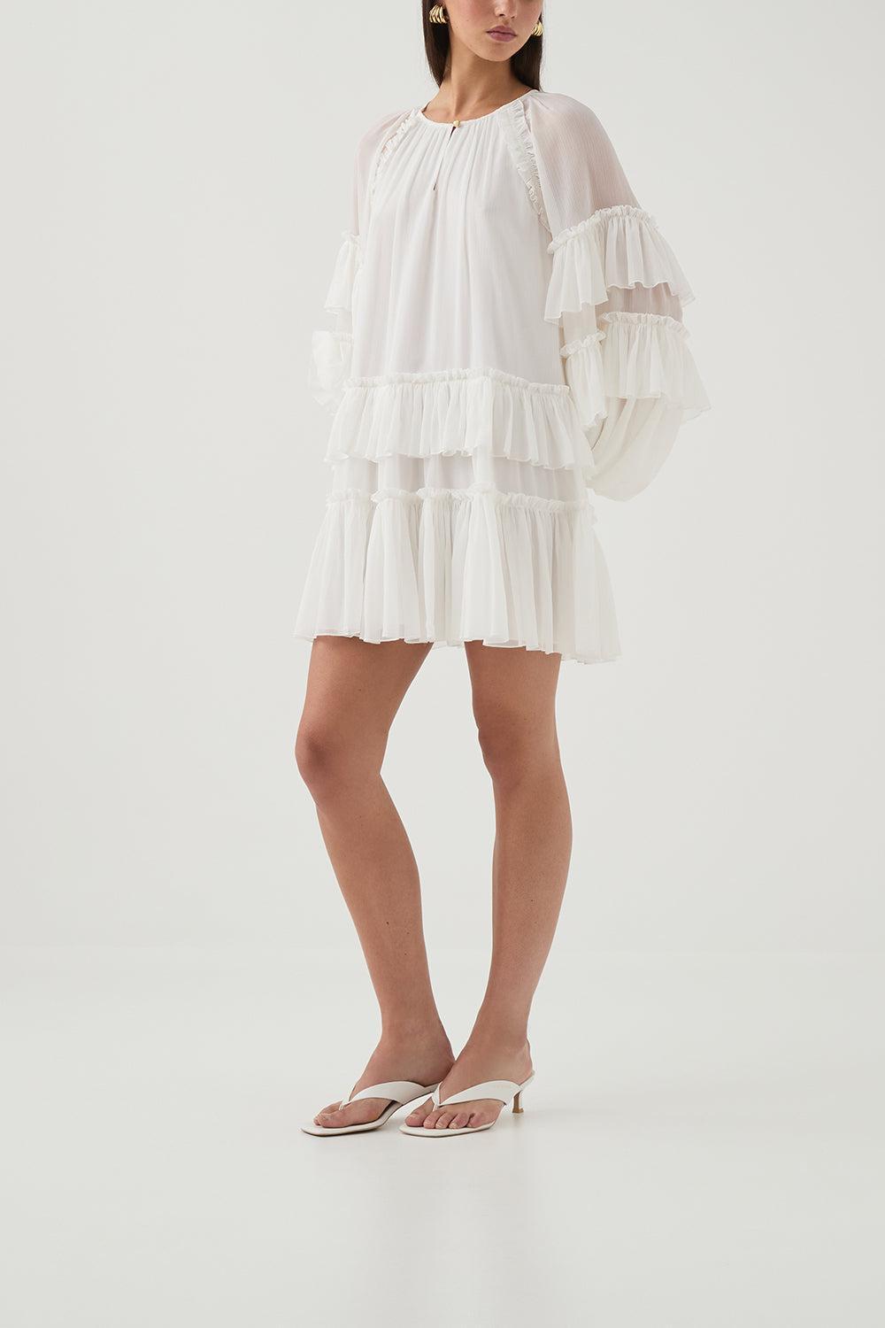 Mina Mini Dress-IVORY-0-CLOTHINGDRESSCASUAL-AJE