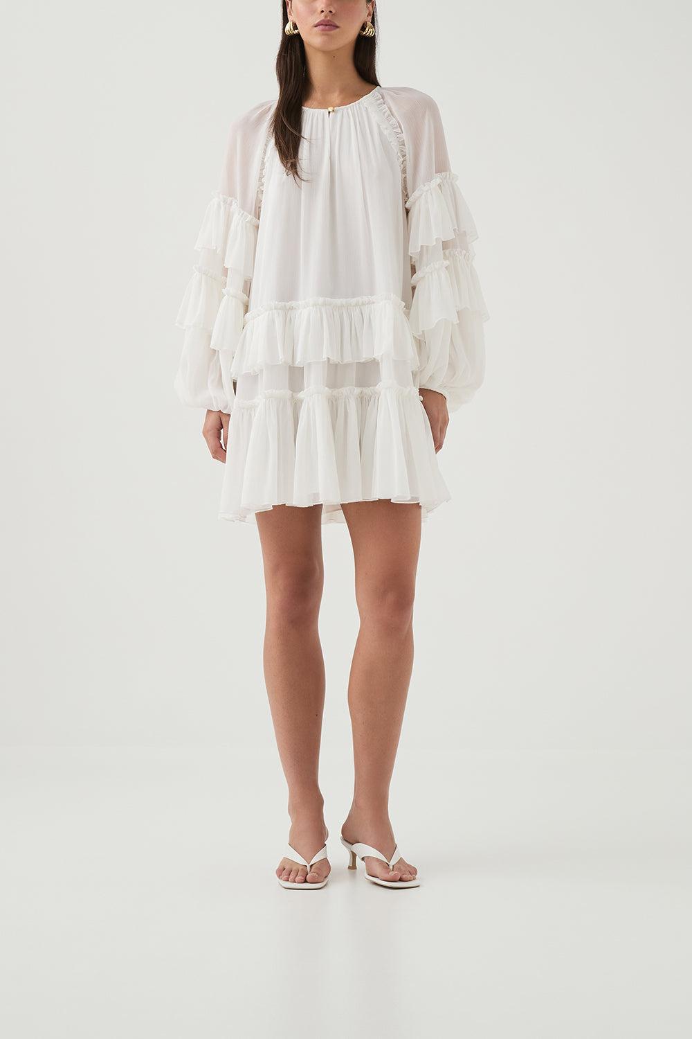 Mina Mini Dress-IVORY-0-CLOTHINGDRESSCASUAL-AJE