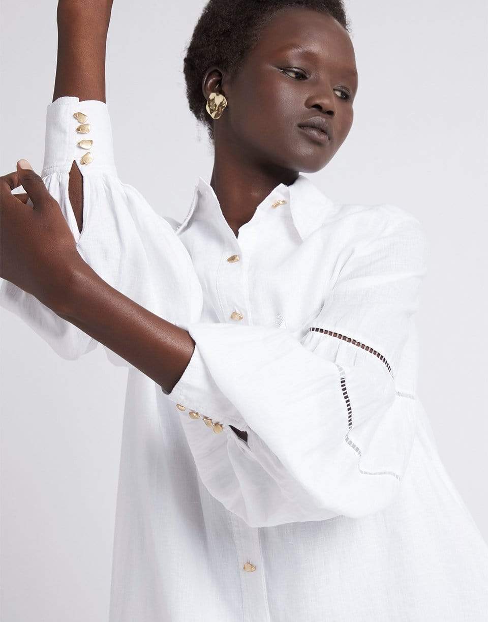 AJE-Lotus Linen Shirt Dress-
