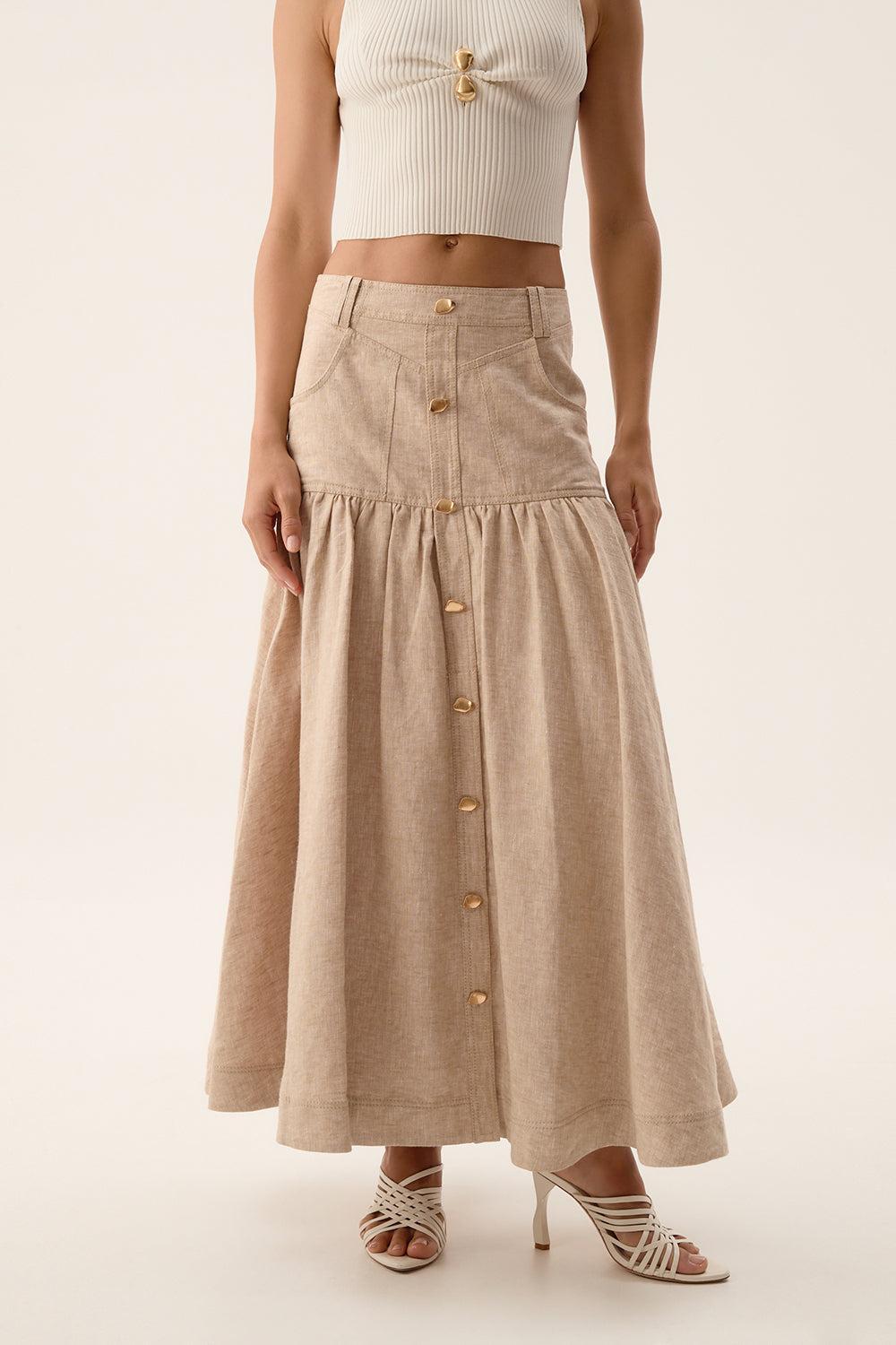 Morgan Midi Skirt-DUNEBGE-2-CLOTHINGSKIRTMIDI-AJE