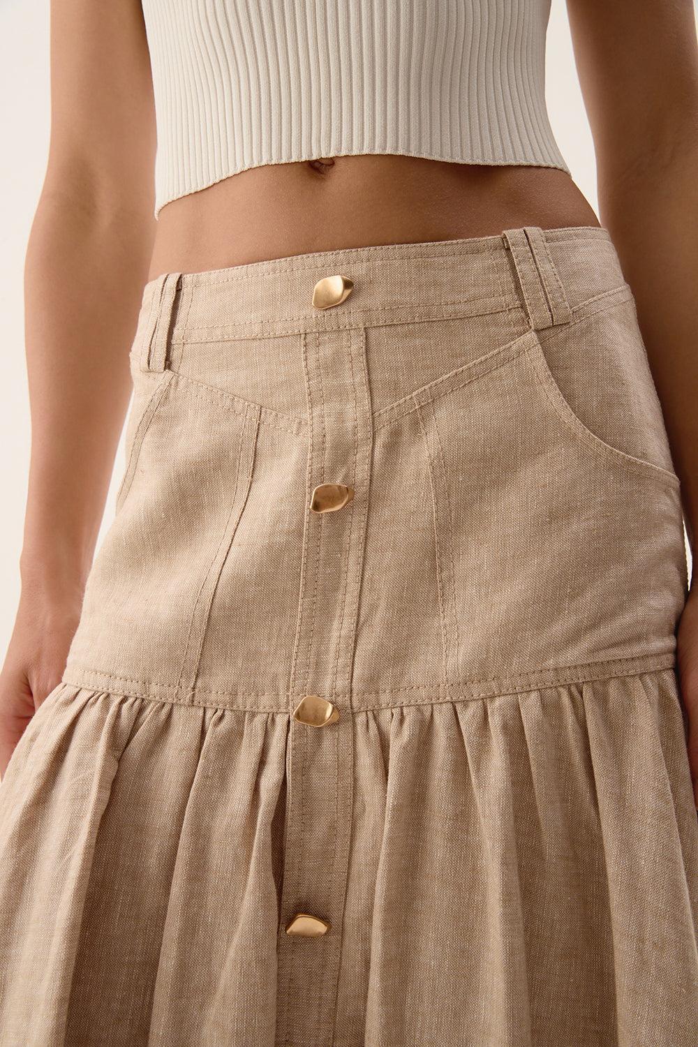 Morgan Midi Skirt-DUNEBGE-2-CLOTHINGSKIRTMIDI-AJE