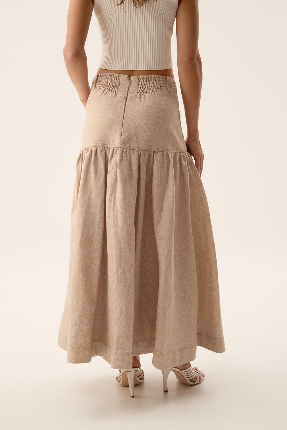 Morgan Midi Skirt-DUNEBGE-2-CLOTHINGSKIRTMIDI-AJE