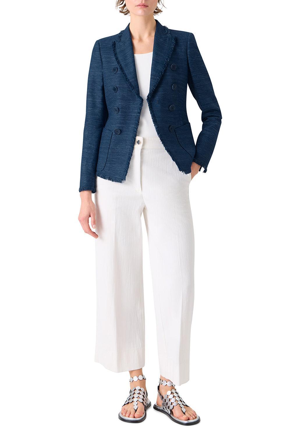 Fitted Blazer-BLUE-4-CLOTHINGJACKETBLAZERS-AKRIS PUNTO