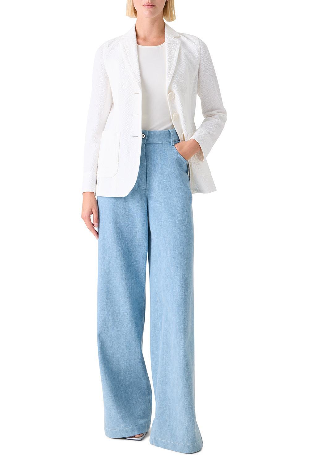 Stretch Blazer-CREAM-2-CLOTHINGJACKETBLAZERS-AKRIS PUNTO