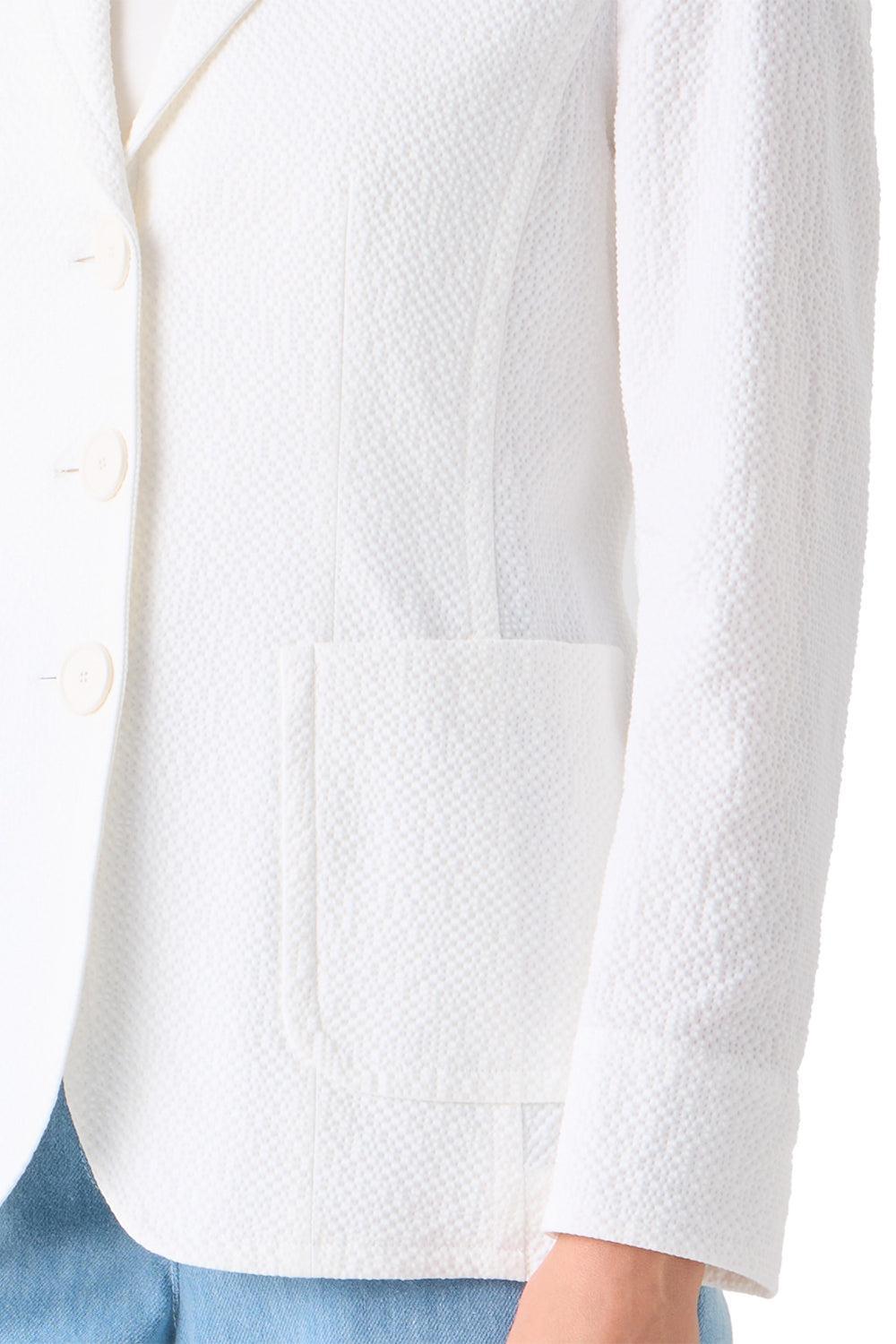 Stretch Blazer-CREAM-2-CLOTHINGJACKETBLAZERS-AKRIS PUNTO
