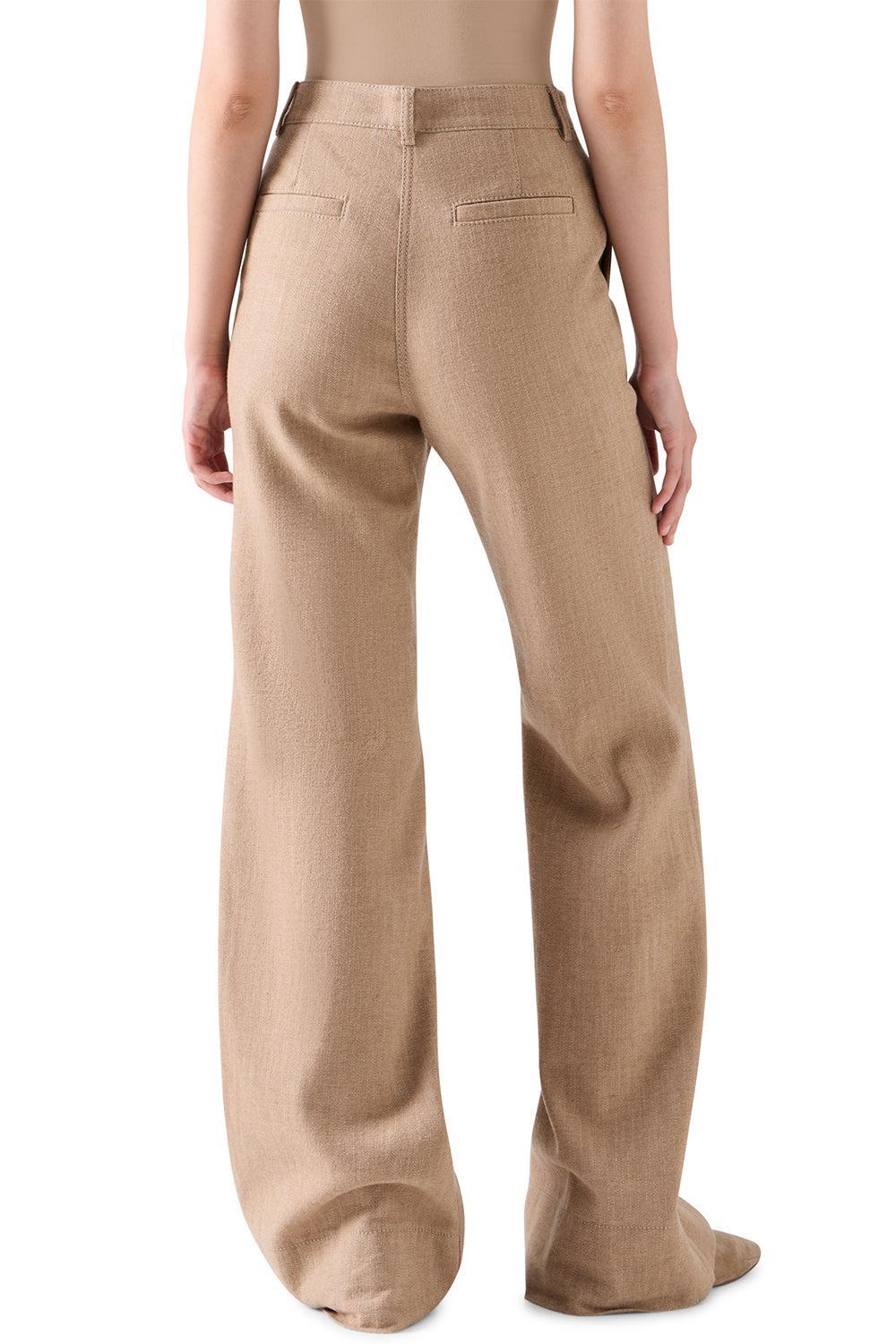 Celia Flared Pant-BROWN-4-CLOTHINGPANTWIDE LEG-AKRIS PUNTO