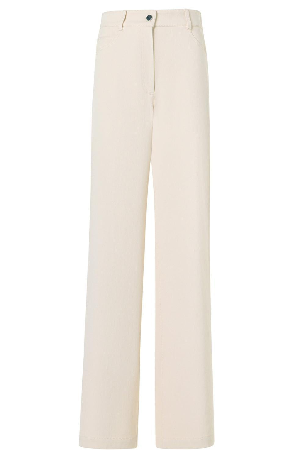Cooper Wide Leg Pant-CREAM-2-CLOTHINGPANTWIDE LEG-AKRIS PUNTO