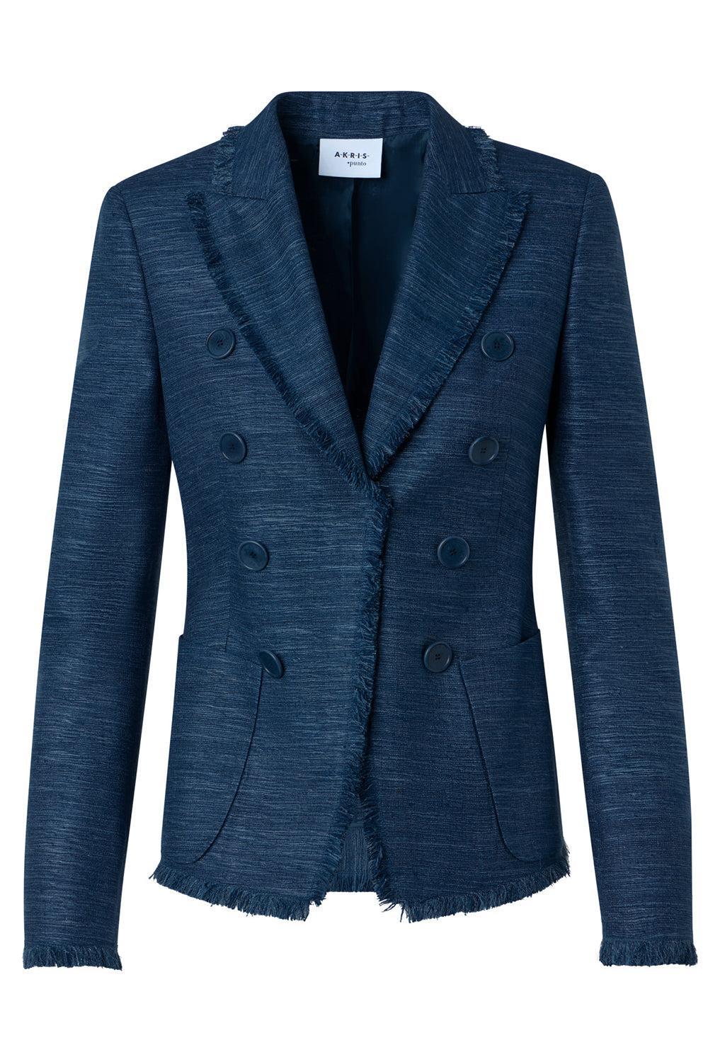 Button Front Space Dye Cardigan-BLUE-2-CLOTHINGTOPCARDIGAN-AKRIS PUNTO