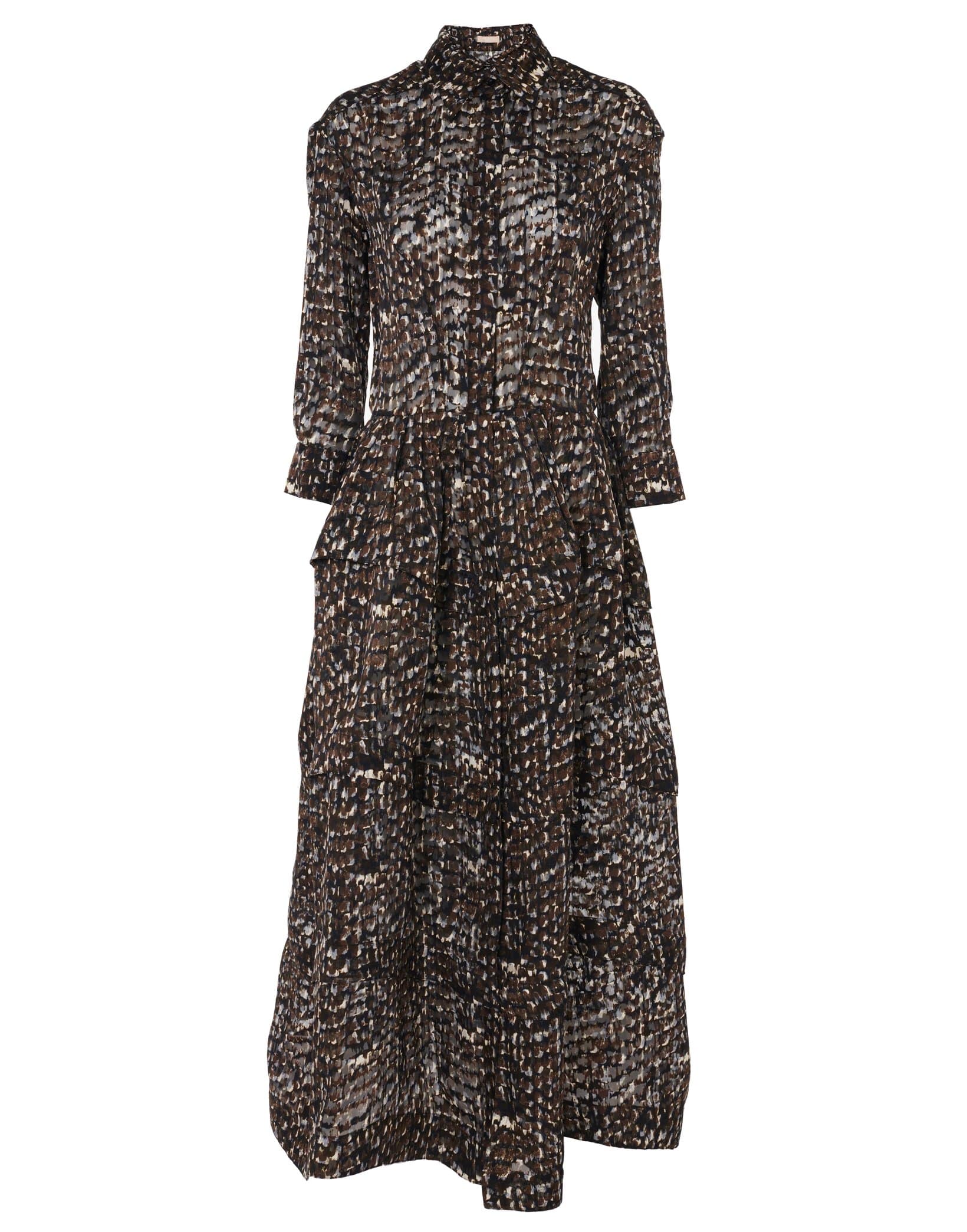 ALAÏA-Flower Print Dress-
