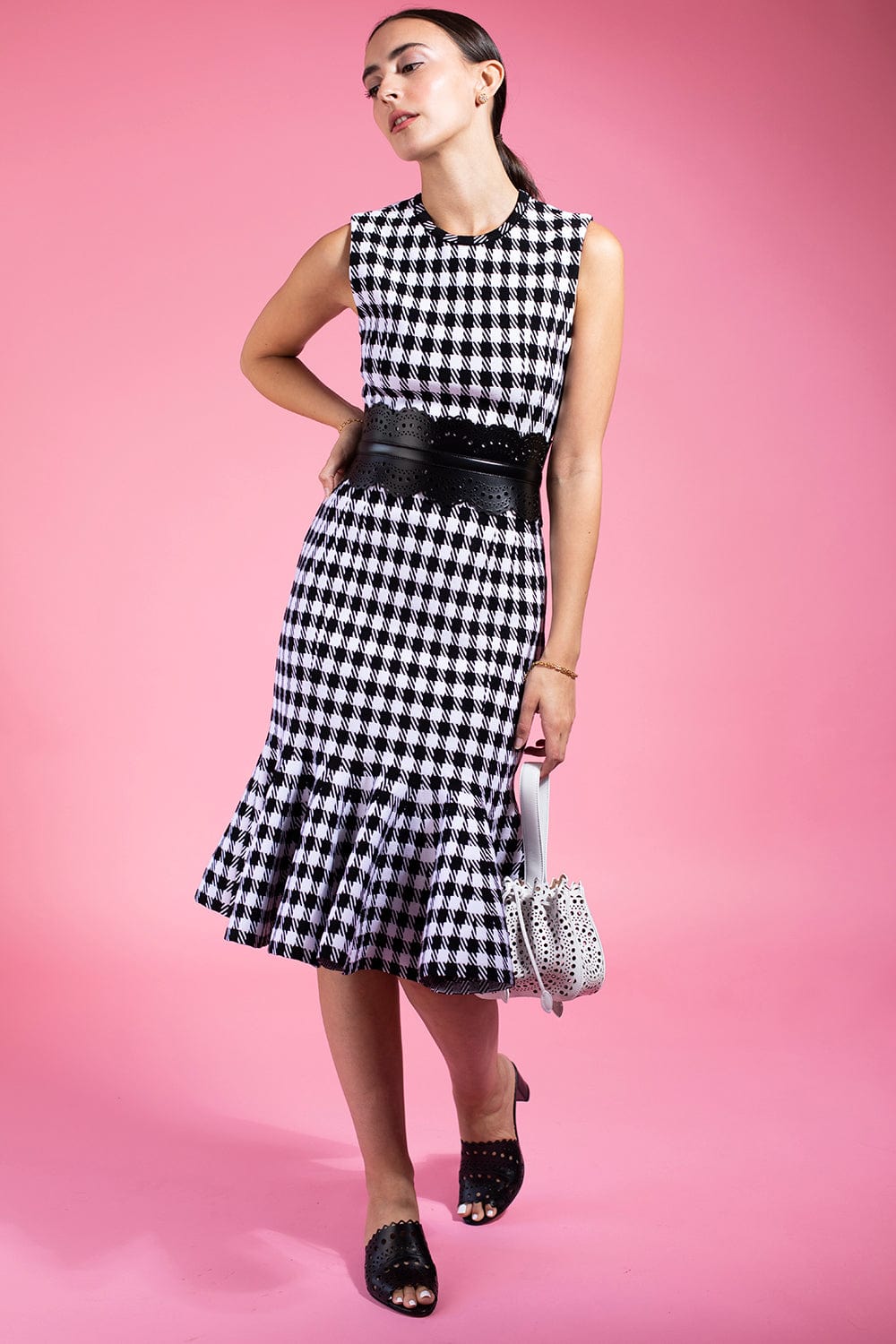 ALAÏA-Check Dress-