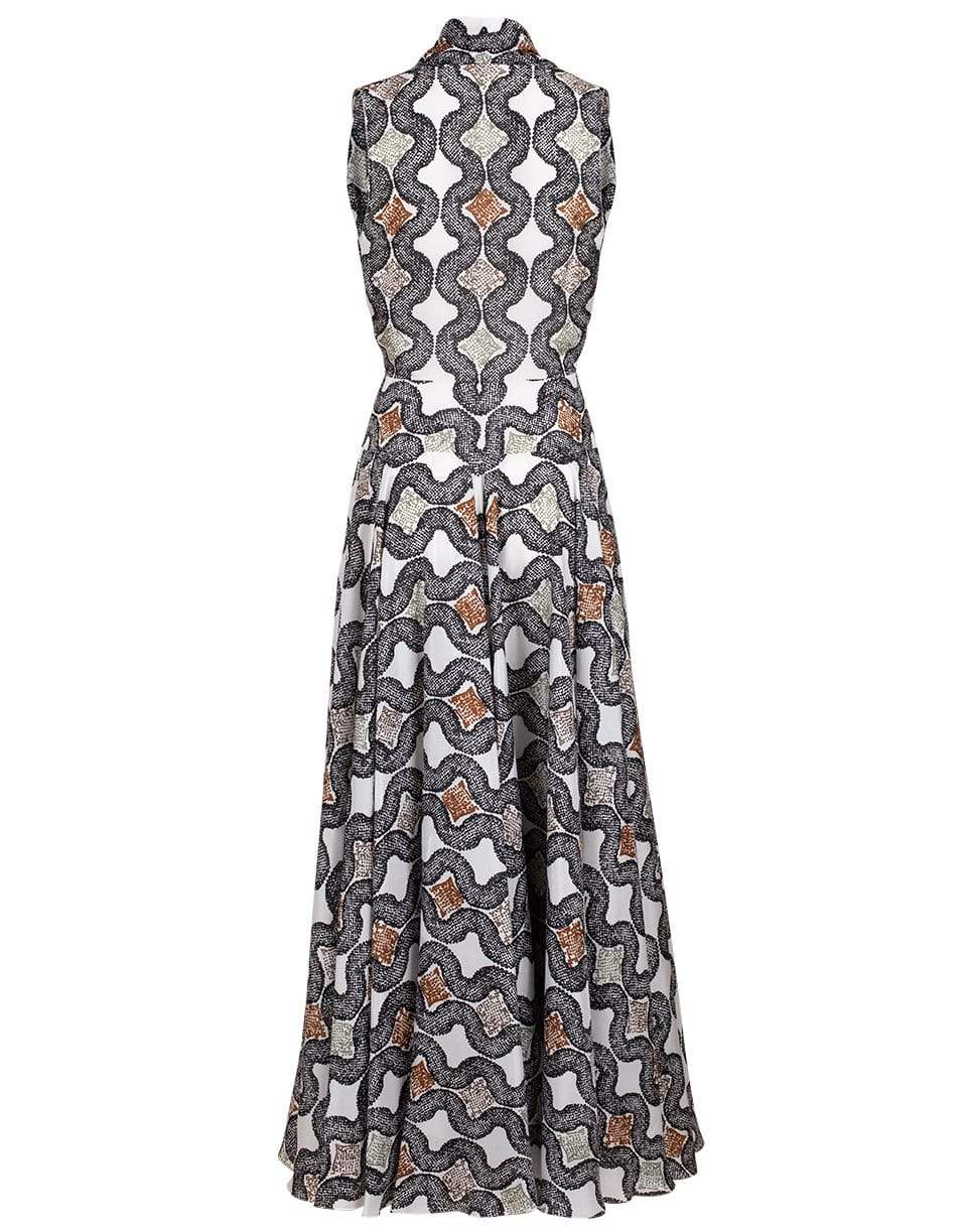 ALAÏA-Sleeveless Python Print Maxi Dress-
