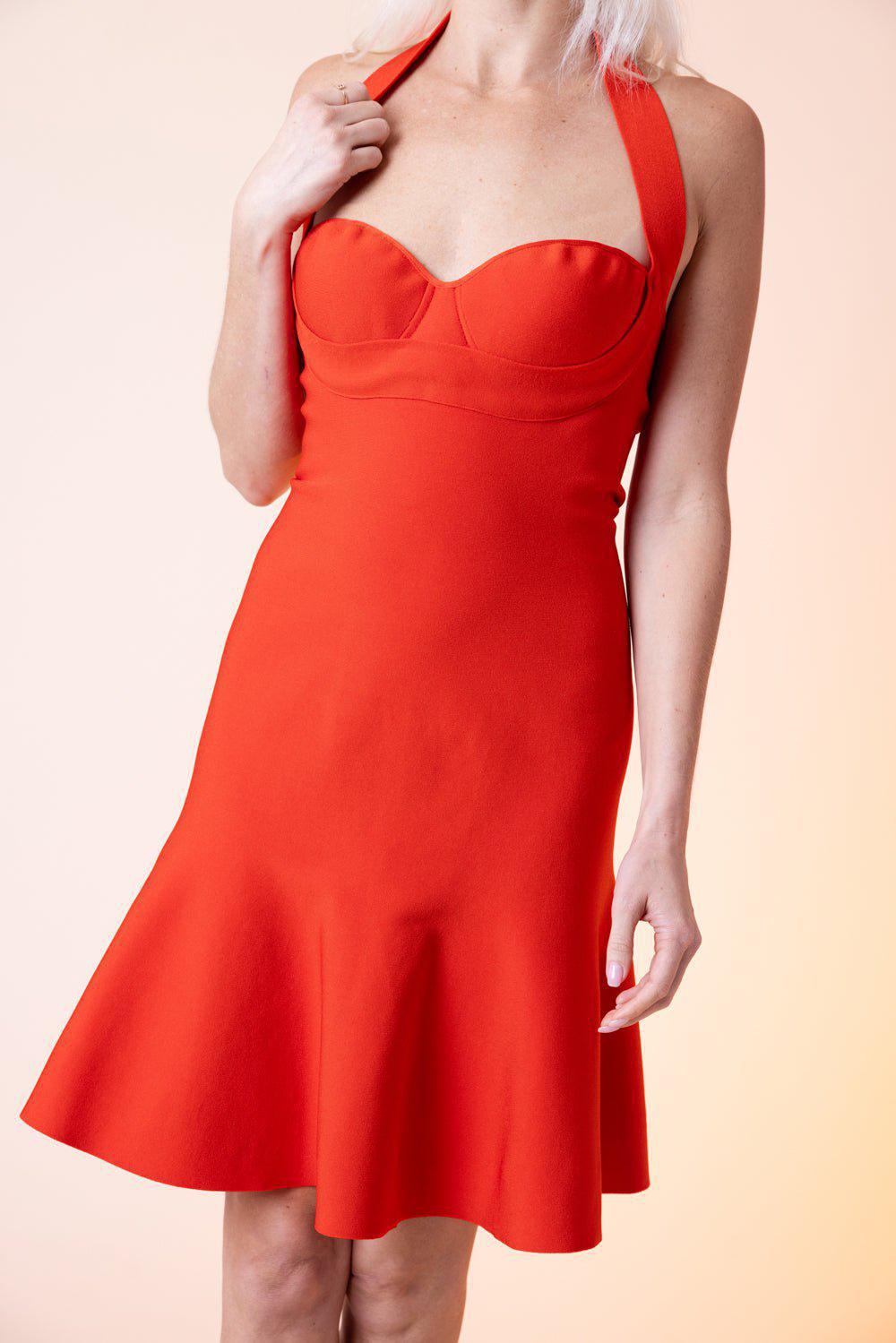 ALAÏA-Halterneck Mini Dress-