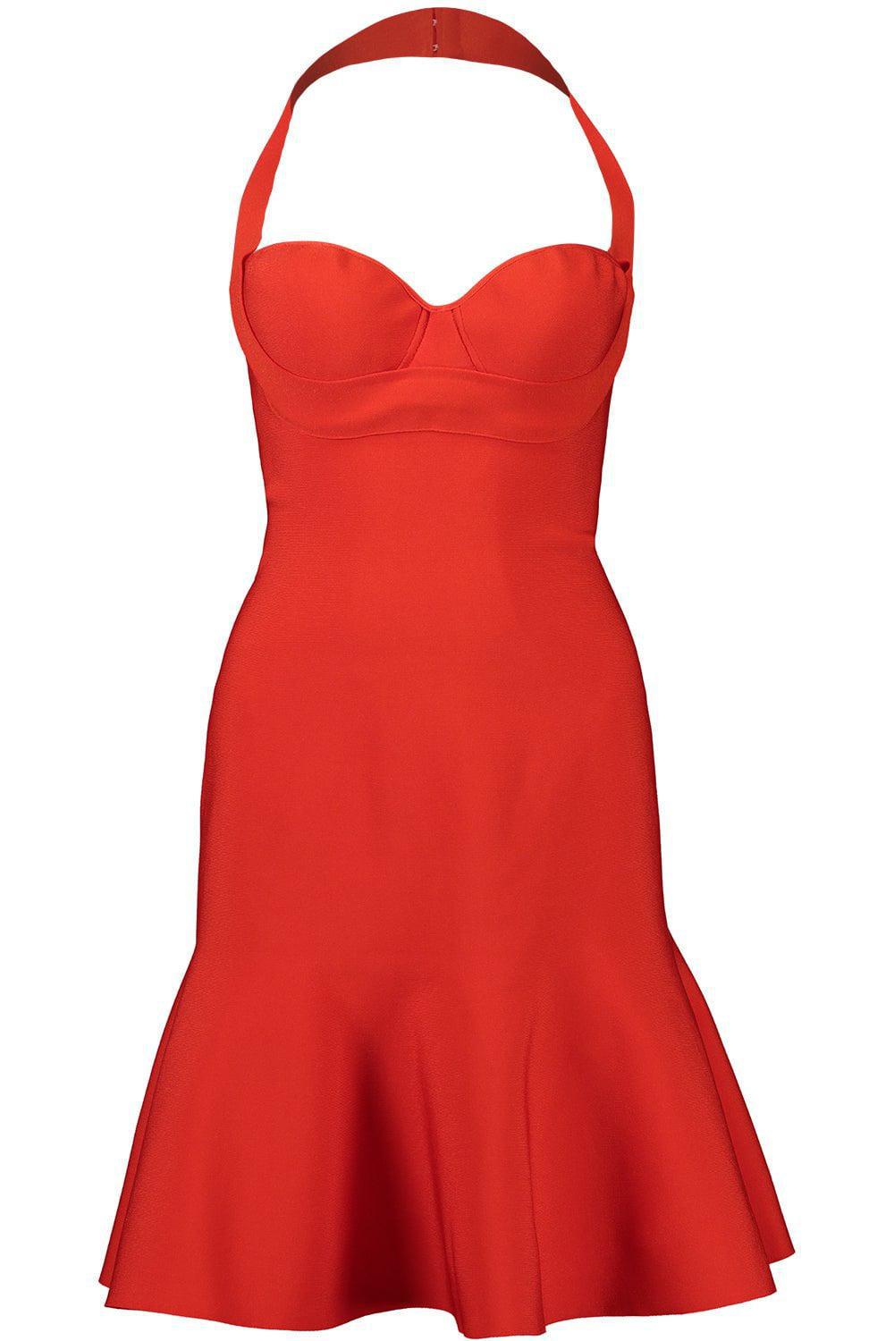 ALAÏA-Halterneck Mini Dress-