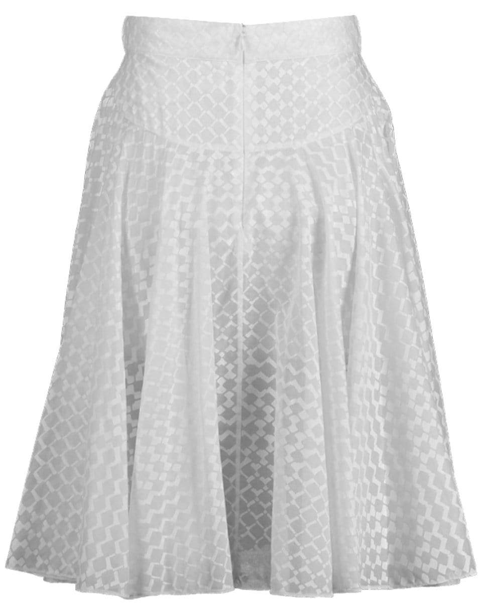 ALAÏA-Grid Effect Skirt-BLANC
