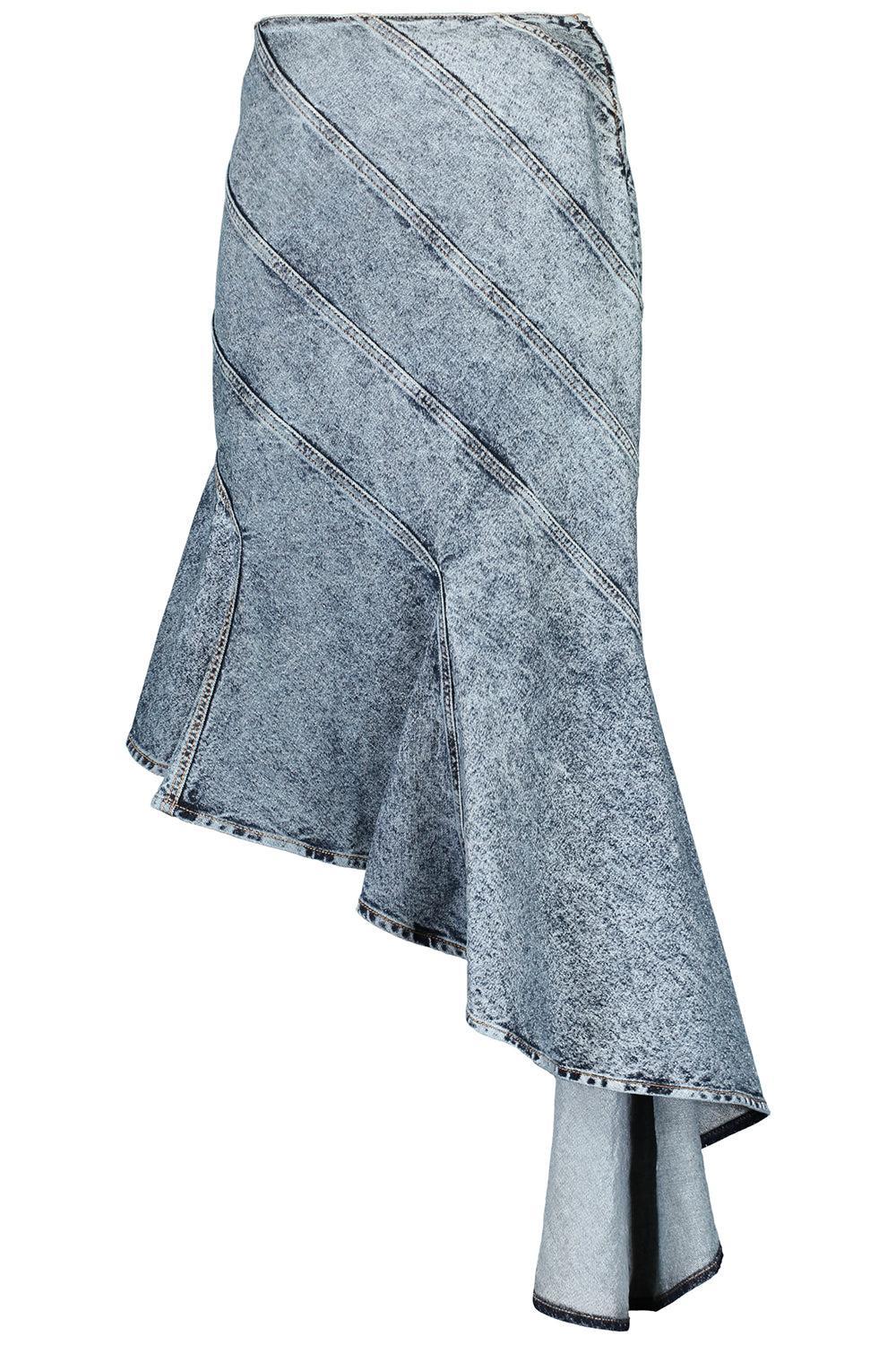 Denim Spiral Skirt