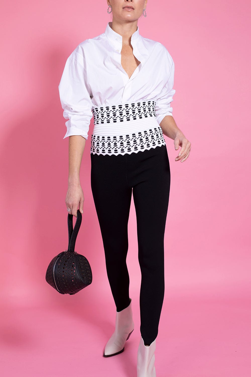 ALAÏA-Poplin Body Shirt-