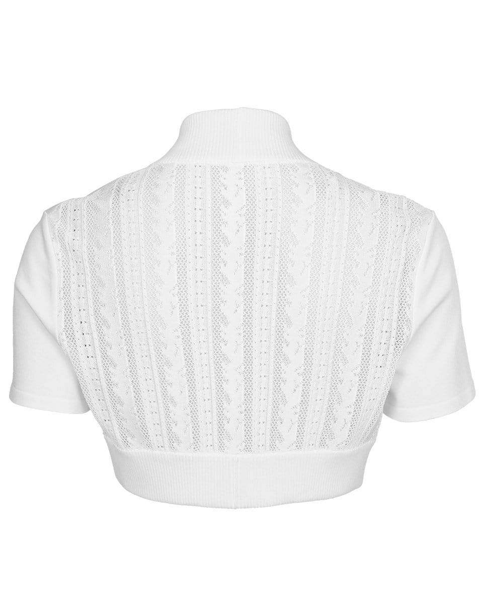 ALAÏA-Short Sleeve Bolero-BLANC