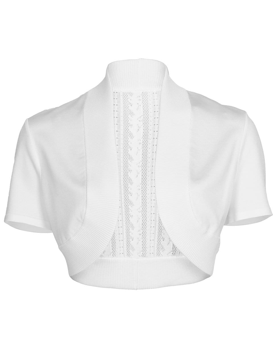 ALAÏA-Short Sleeve Bolero-BLANC