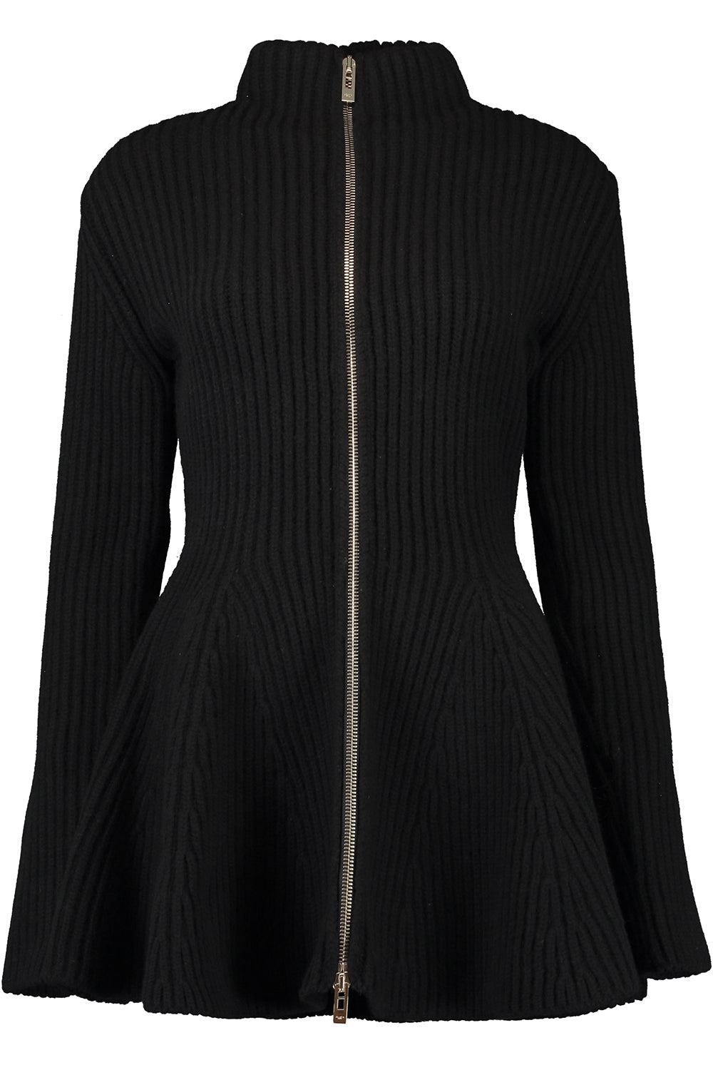 Peplum Cardigan-NOIRALAI-36-CLOTHINGTOPCARDIGAN-ALAÏA