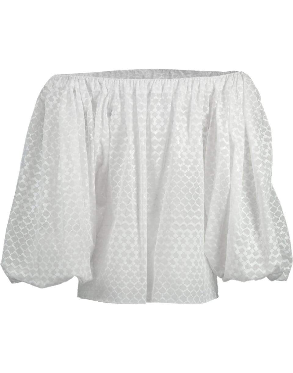 ALAÏA-Grid Effect Off the Shoulder Top-