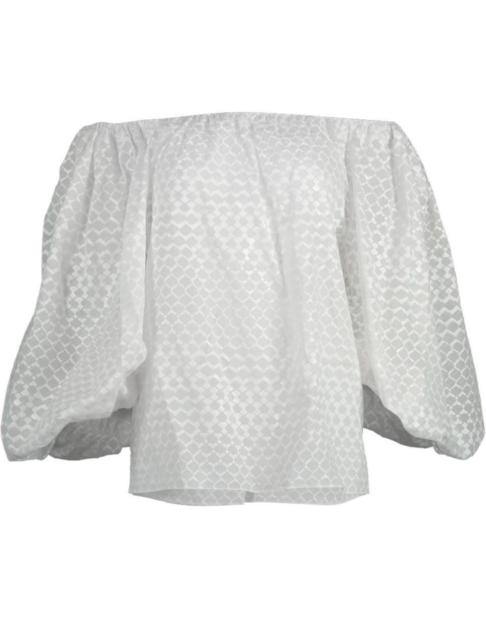 ALAÏA-Grid Effect Off the Shoulder Top-