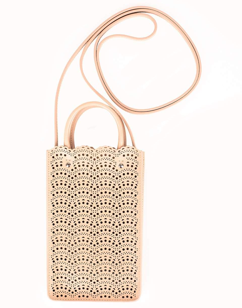 ALAÏA-Garance Mic2 Phone Bag-SABLE