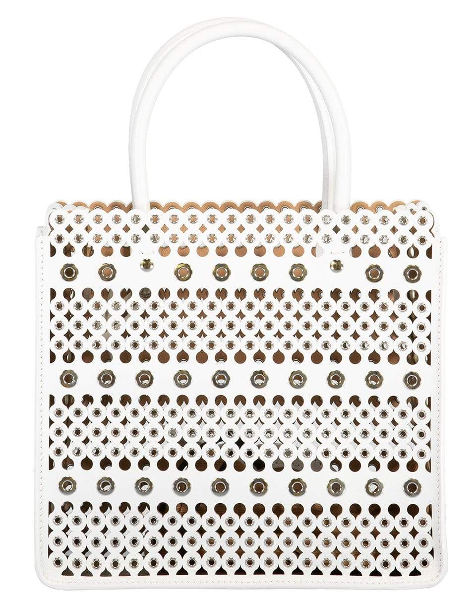 ALAÏA-Garance 16 Shopper Handbag-WHITE