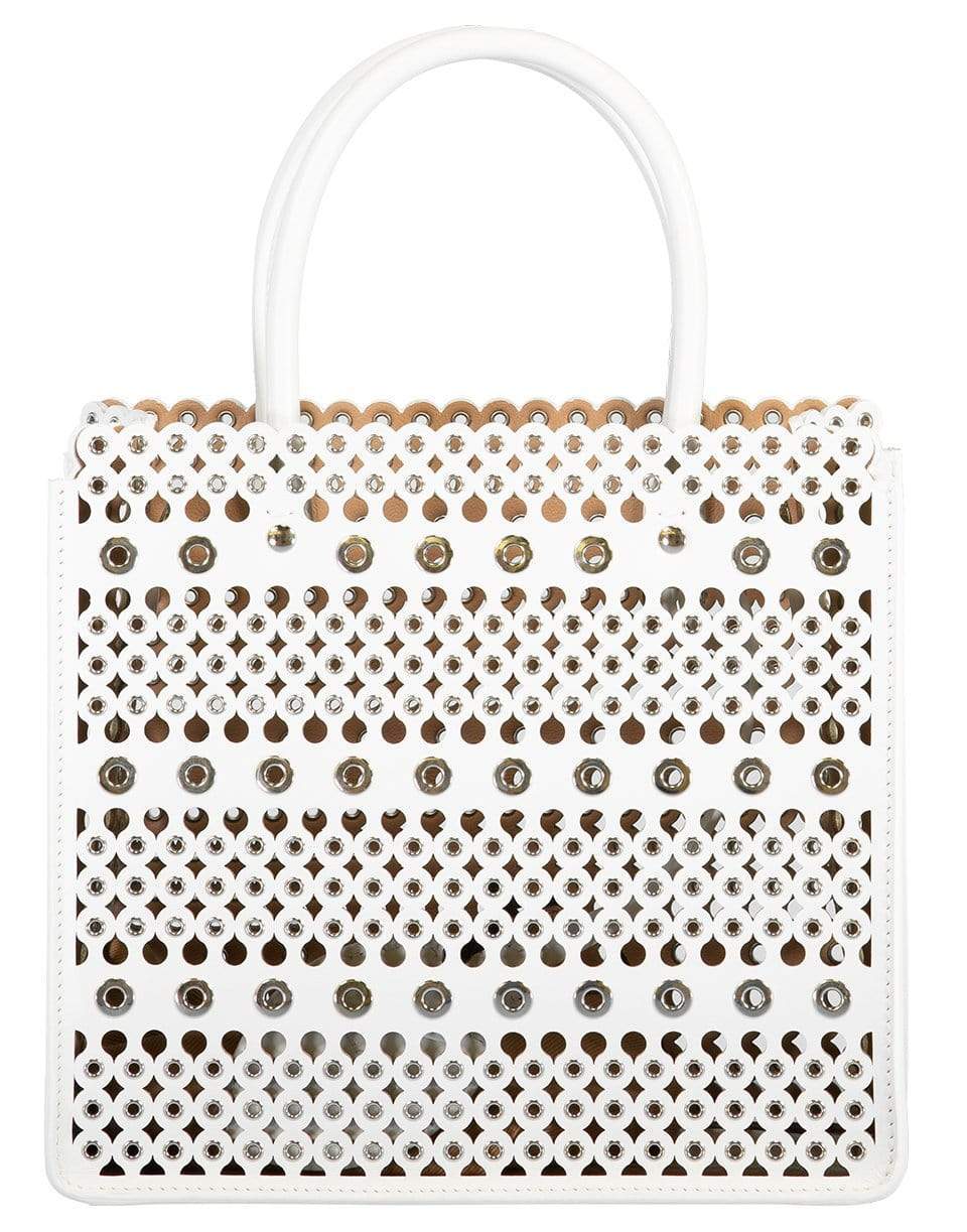 ALAÏA-Garance 16 Shopper Handbag-WHITE