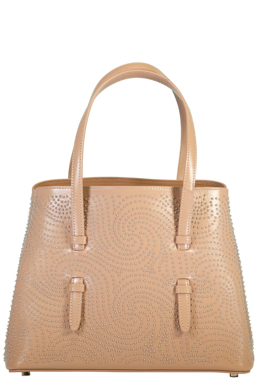 ALAÏA-Small Mina Bag - Sable Studs-SABLE