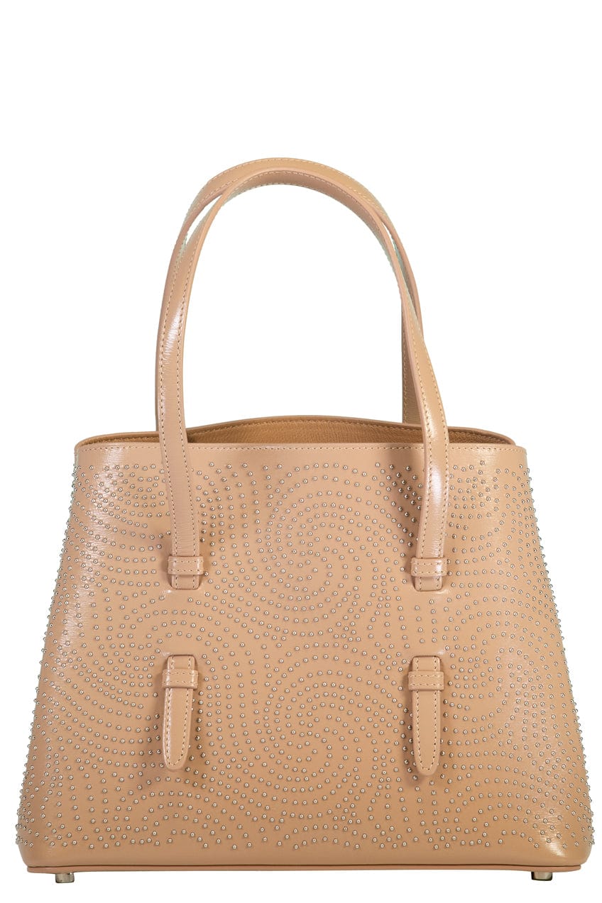 ALAÏA-Small Mina Bag - Sable Studs-SABLE