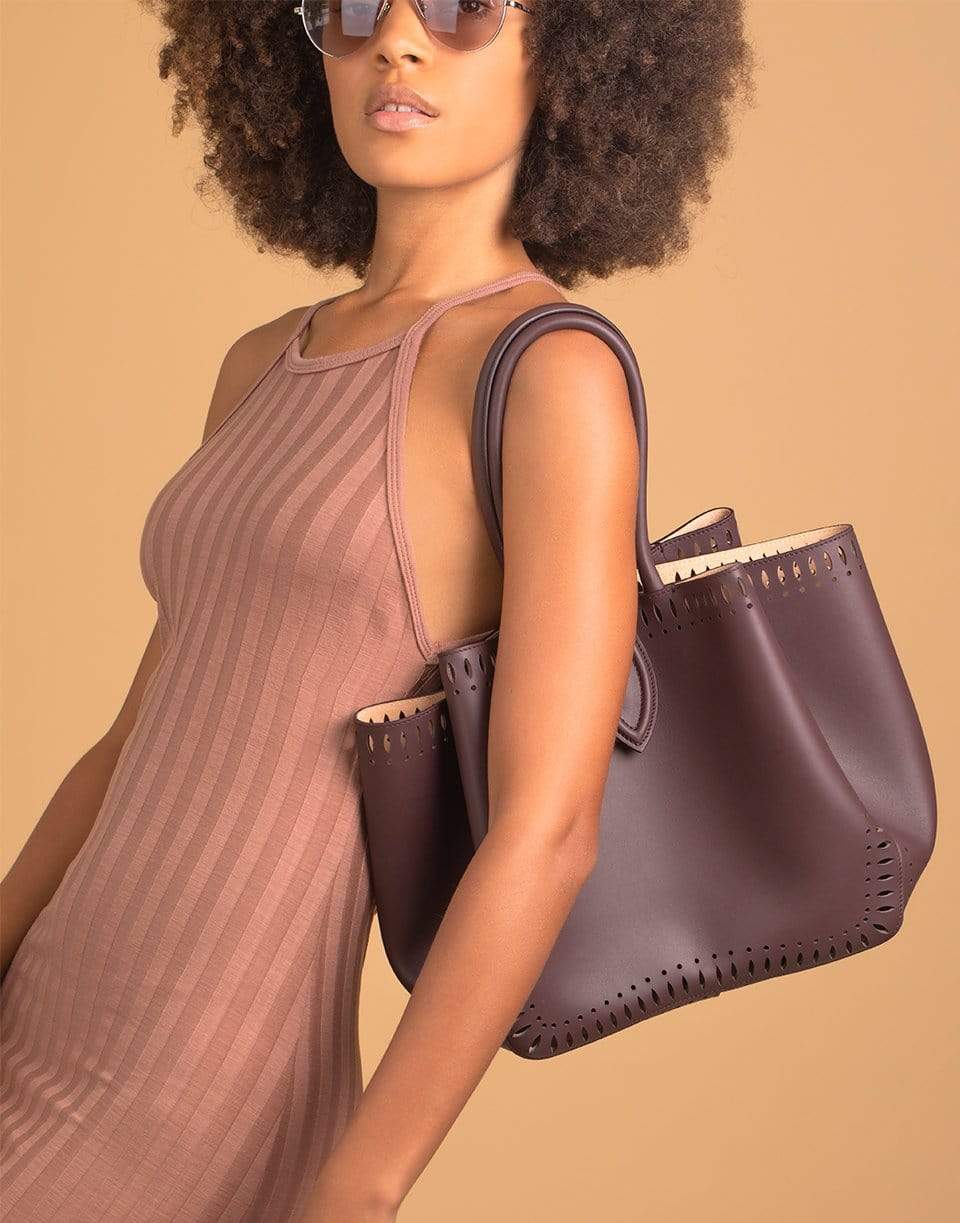 ALAÏA-Angel 25 Leather Tote-ALMANDIT