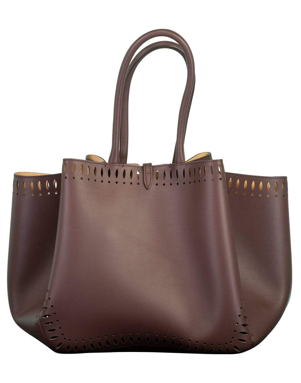 ALAÏA-Angel 25 Leather Tote-ALMANDIT