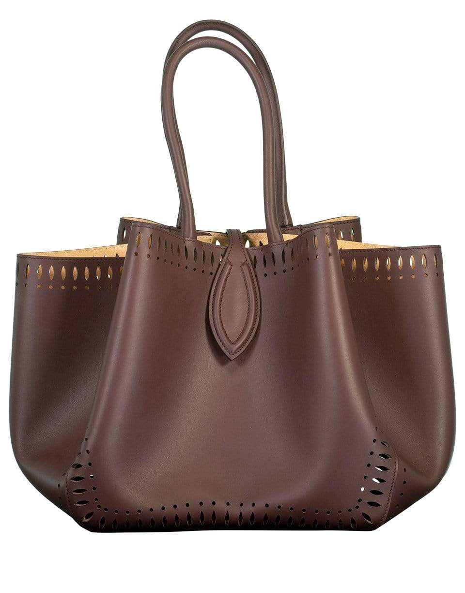 ALAÏA-Angel 25 Leather Tote-ALMANDIT