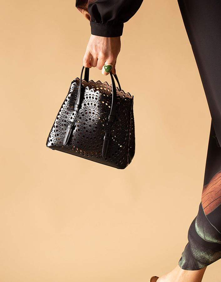 ALAÏA-Mina 20 Tote Bag-BLACK