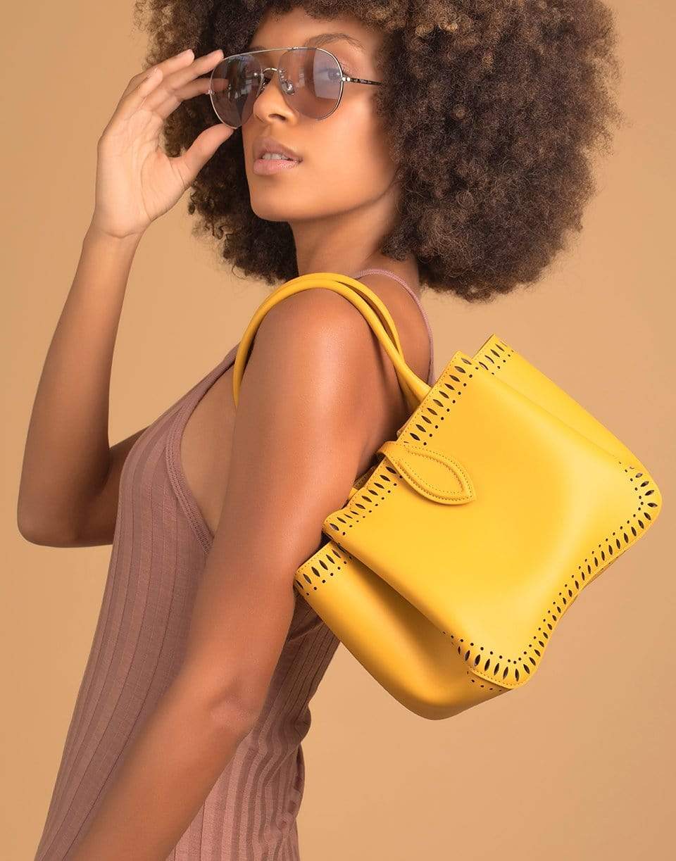ALAÏA-Saffrom Angele 20 Tote-SAFFRON