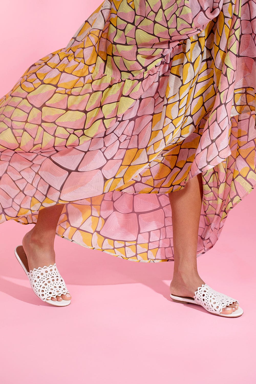 ALAÏA-Vienne Mule - Blanc-