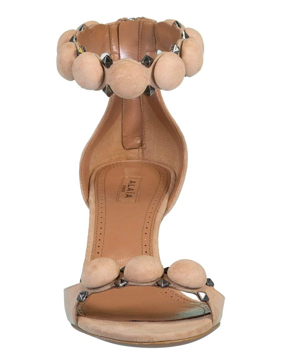 ALAÏA-Suede Bombe Sandals-