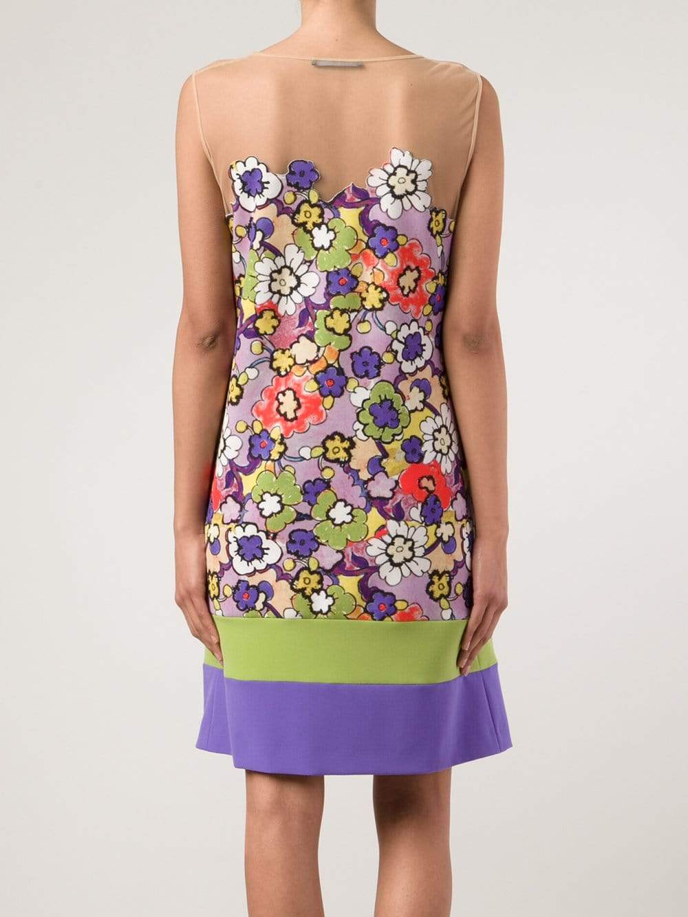 ALBERTA FERRETTI-Violet Print Dress-VIOLET